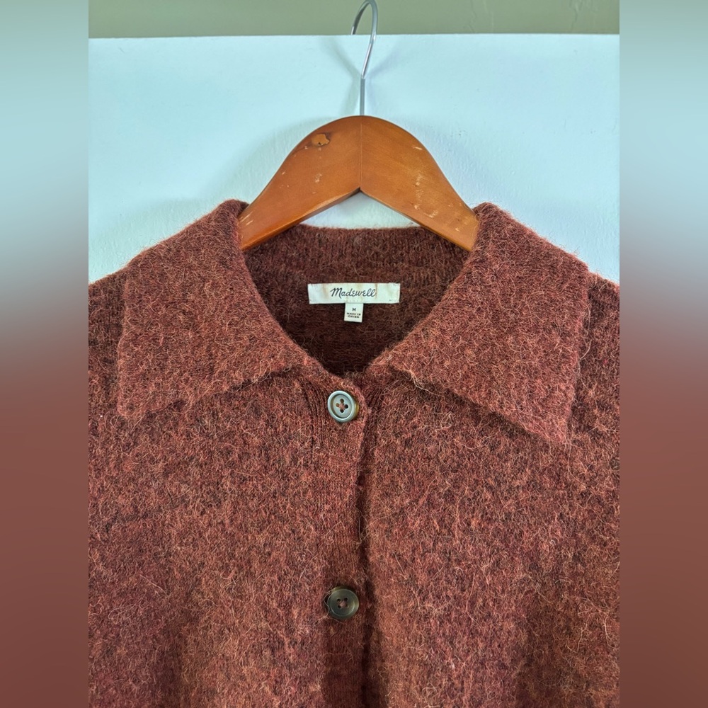 Madewell Button Up Collared Wool Blend Cardigan - image 5